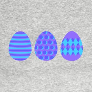 Eggspert Easter Eggs - Decorated Eggs in Purple and Blue T-Shirt